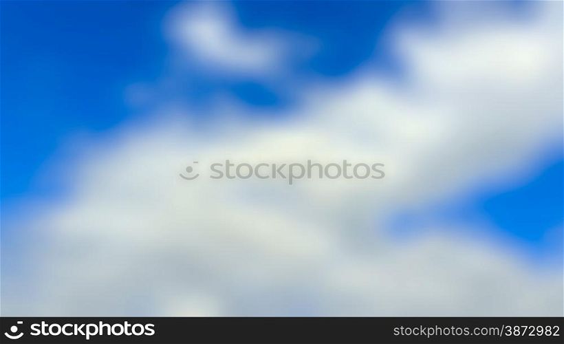 Cloud bright blue sky blurred background.
