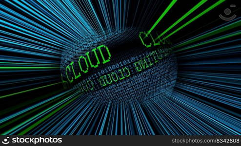 Cloud computing binary data sphere