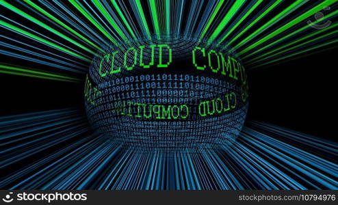 Cloud computing binary data sphere Cloud computing binary data sphere