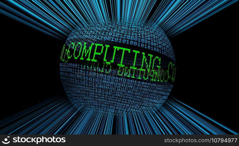 Cloud computing binary data sphere Cloud computing binary data sphere