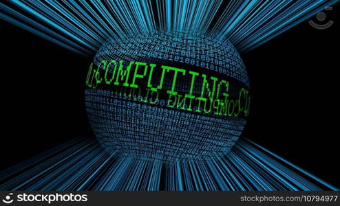 Cloud computing binary data sphere Cloud computing binary data sphere