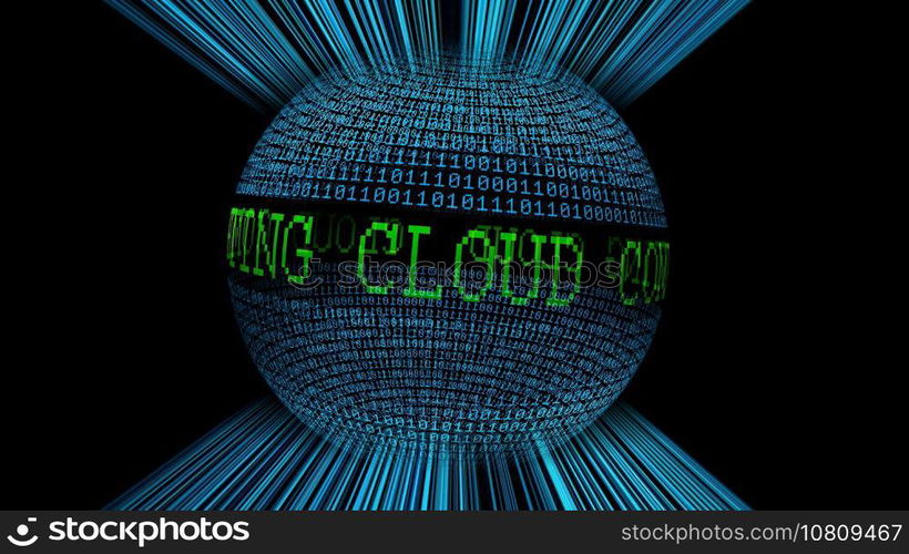 Cloud computing binary data sphere Cloud computing binary data sphere