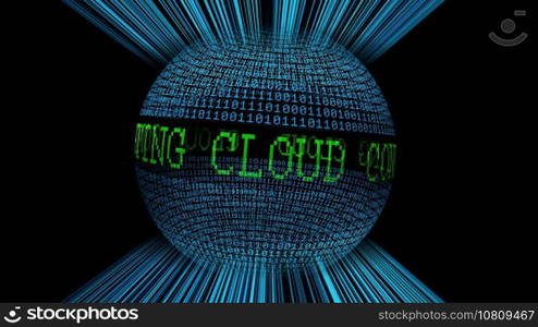 Cloud computing binary data sphere Cloud computing binary data sphere
