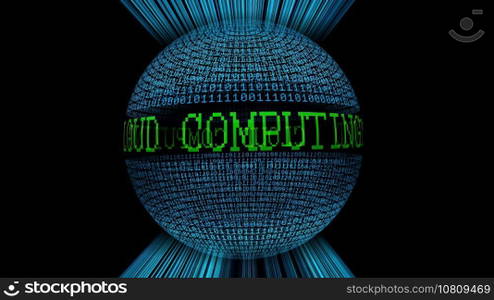 Cloud computing binary data sphere Cloud computing binary data sphere