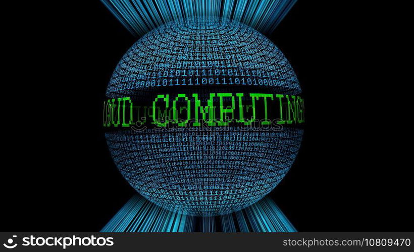 Cloud computing binary data sphere Cloud computing binary data sphere