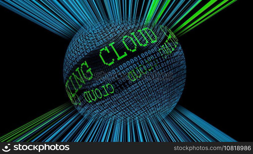 Cloud computing binary data sphere Cloud computing binary data sphere