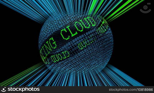 Cloud computing binary data sphere Cloud computing binary data sphere