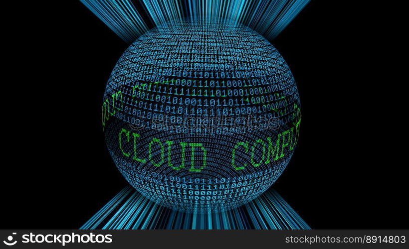 Cloud computing binary data sphere Cloud computing binary data sphere
