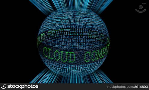 Cloud computing binary data sphere Cloud computing binary data sphere