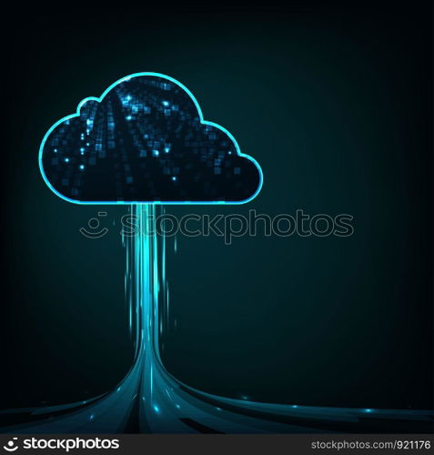 Cloud computing concept.Abstract cloud connection technology background.