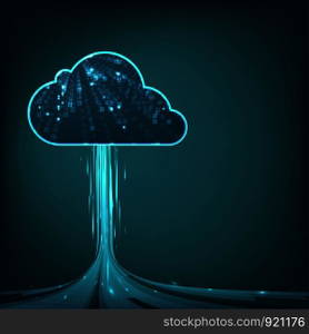 Cloud computing concept.Abstract cloud connection technology background.