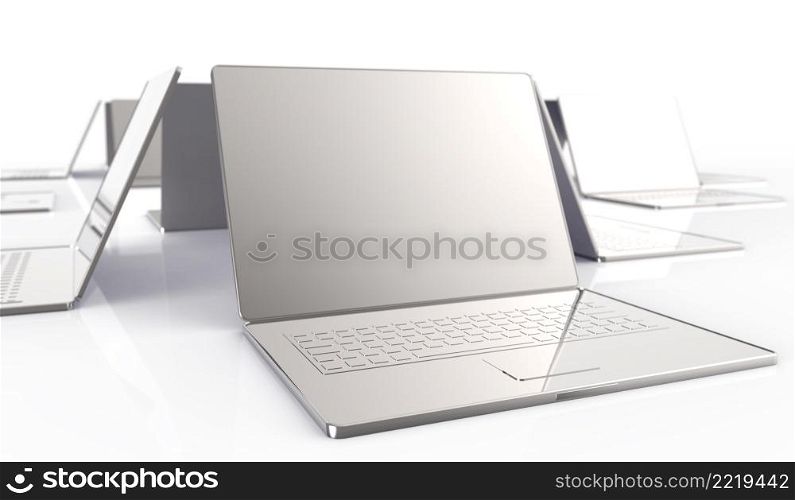 Cloud computing concept on white background