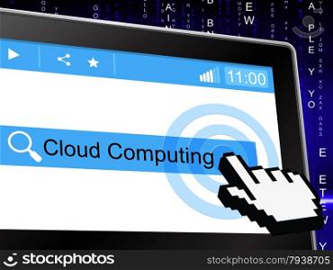 Cloud Computing Representing Network Server And Technology