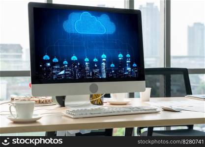 Cloud computing software for modish remote work and personal data storage. Cloud computing software for modish remote work