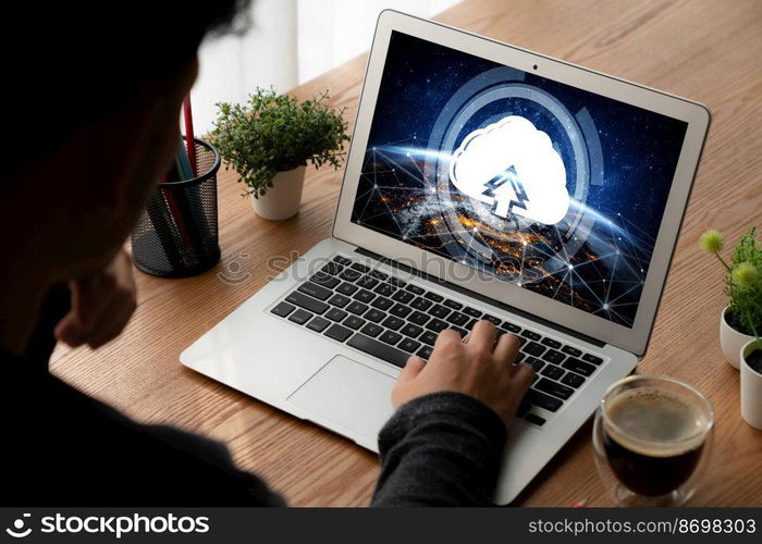Cloud computing software for modish remote work and personal data storage. Cloud computing software for modish remote work