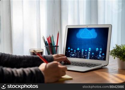 Cloud computing software for modish remote work and personal data storage. Cloud computing software for modish remote work