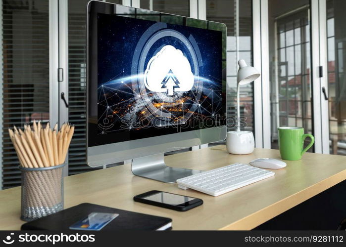 Cloud computing software for modish remote work and personal data storage. Cloud computing software for modish remote work