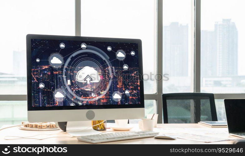Cloud computing software for modish remote work and personal data storage. Cloud computing software for modish remote work