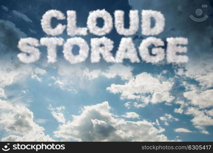 Cloud computing storage in IT concept - 3D rendering