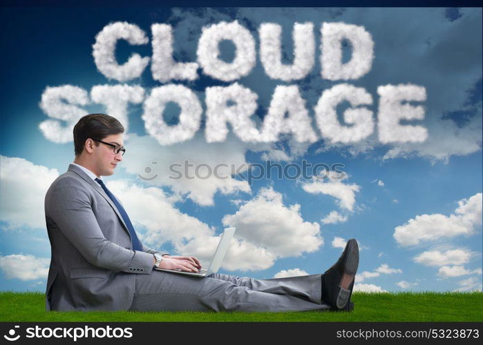 Cloud computing storage in IT concept