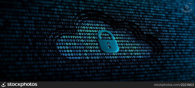 Cloud computing technology internet on binary code with abstract background. Cloud Service, Cloud Storage Concept. 3D render.