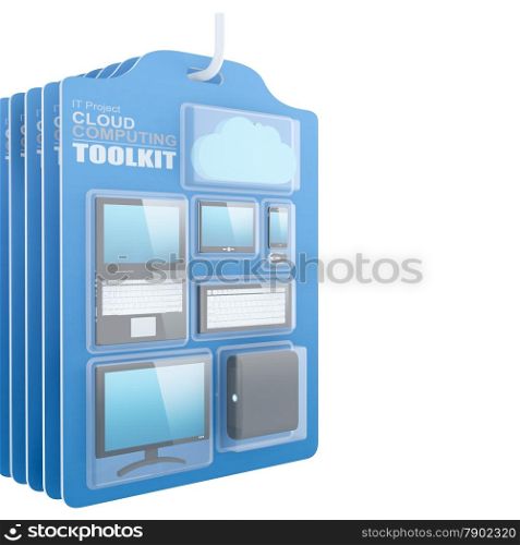 Cloud Computing Toolkit In Hanging Box - 3D Render&#xA;Note: All Devices design and all screen interface graphics in this series are designed by the contributor himself.