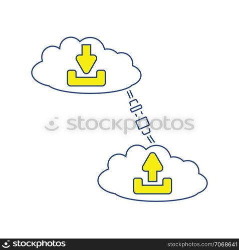 Cloud connection icon. Thin line design. Vector illustration.