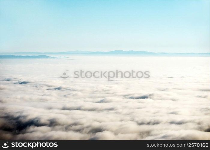 Cloud cover over a mountain, Mt. Tamalpais State Park, California, USA