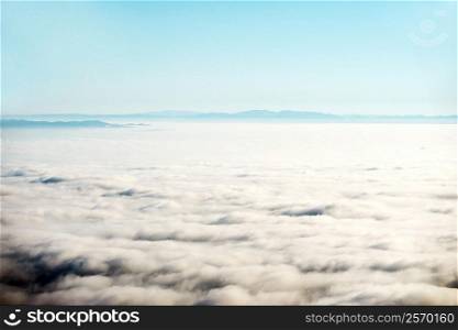 Cloud cover over a mountain, Mt. Tamalpais State Park, California, USA