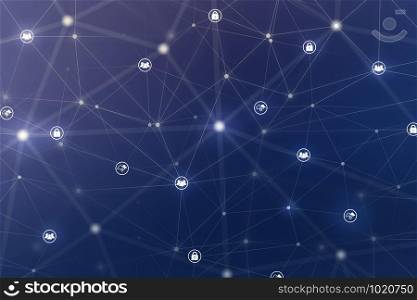 Cloud icon on abstract background illustration