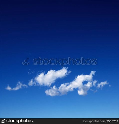 Cloud in blue sky.