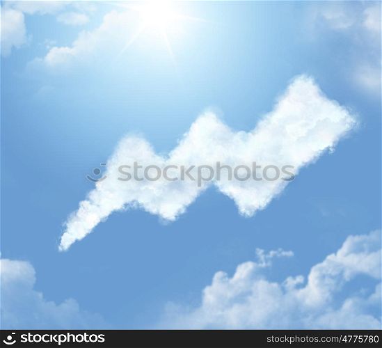 Cloud in the form of a flash