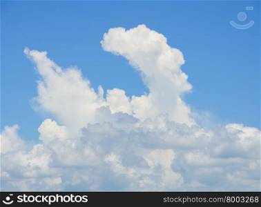 Cloud on blue sky background before rain