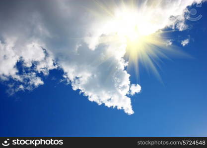 Cloud on blue sky in the arrow