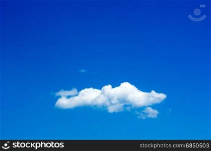 cloud on clear blue sky background