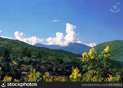 Cloud over a mountain