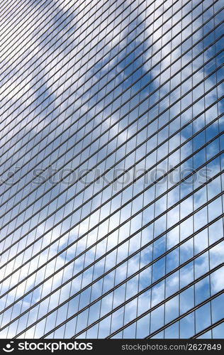 Cloud reflection in building