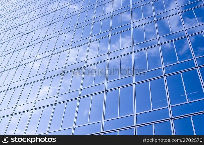 Cloud reflection in building