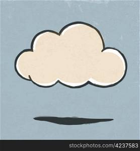 Cloud retro icon. Vector illustration, EPS10.