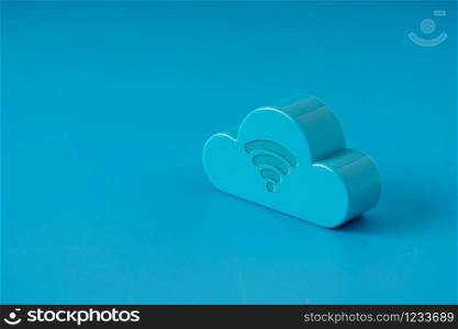 Cloud technology icon on colorful & creative background for global business concept