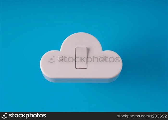 Cloud technology icon on colorful & creative background for online and offline concept