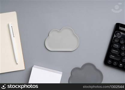 Cloud technology icon on the key lock for online shopping global business concept