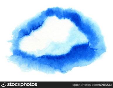 Cloud. Watercolor illustration