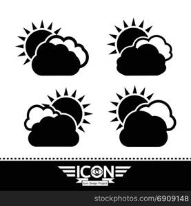 cloud with sun icon