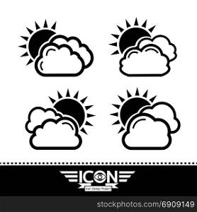 cloud with sun icon