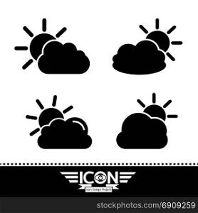 cloud with sun icon