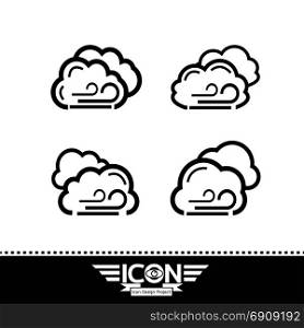 cloud with wind icon