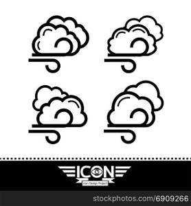 cloud with wind icon