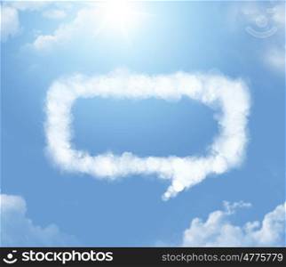 Cloudlet in the shape of a dialog