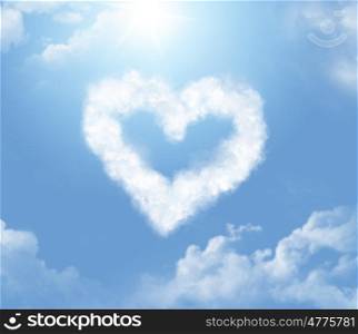Cloudlet in the shape of a heart
